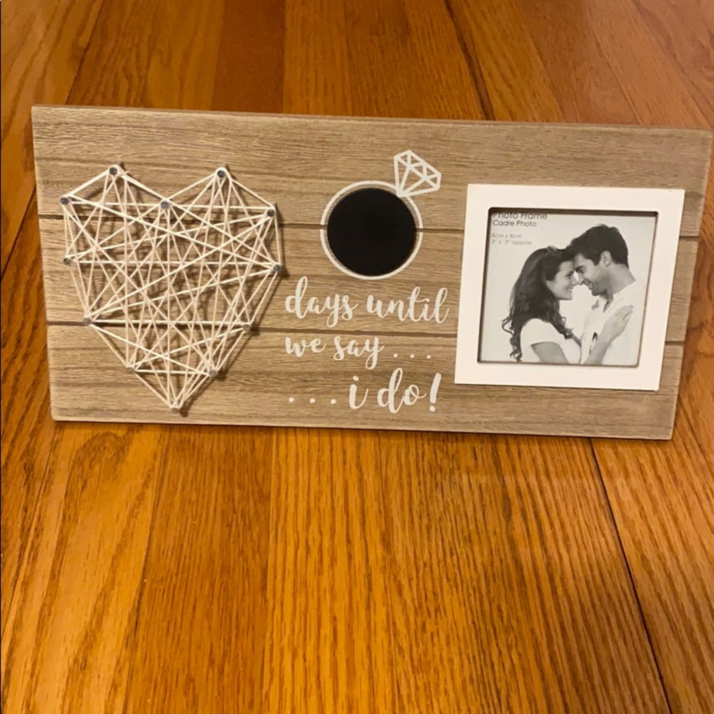 Days Until We Say I Do Chalk Board Photo Frame